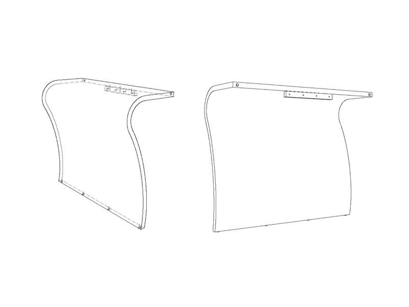 Quote - EL0900-fix-W Fixing bracket for Elle console table, Walnut