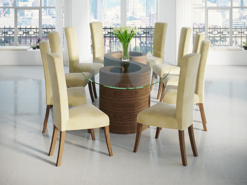 Large 250 x 130cm, Walnut Natural, seats 10 to 12
