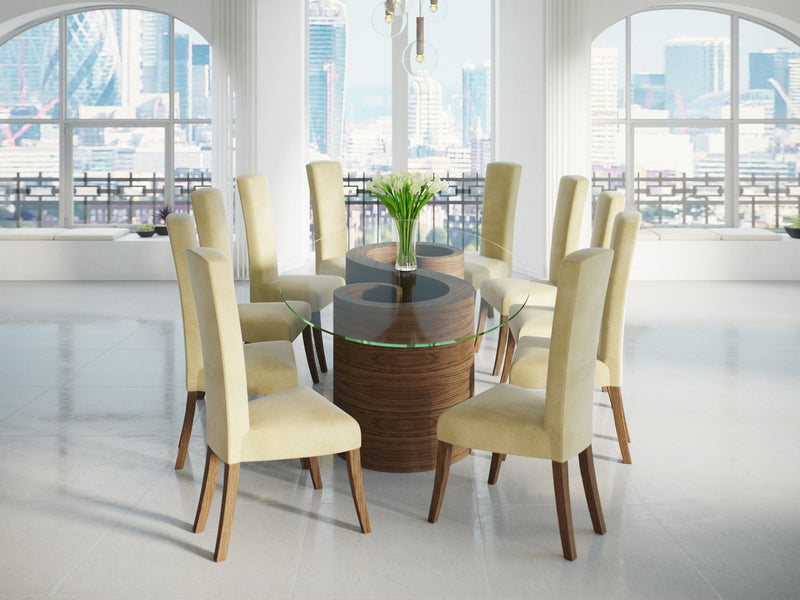 Large 250 x 130cm, Walnut Natural, seats 10 to 12