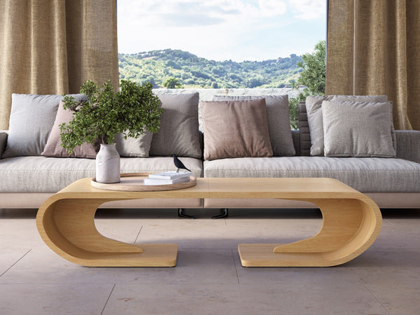 Crest Coffee Double Table, Oak Natural