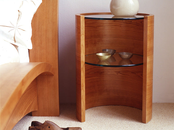 ZL155 Orbit bedside table - Bespoke 50cm high - Cherry Blush