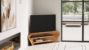 Oak Natural, shown with 55” TV