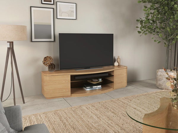 RTC338 Bespoke Serpent Media Cabinet Large with sound bar management - Depth 62cm (with legs to extend height)