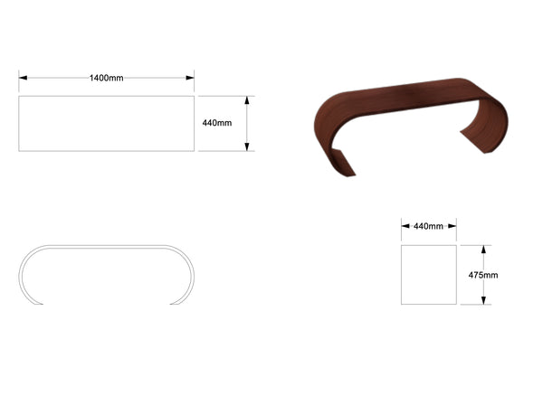 Quote - TS2136  Bespoke Swirl style bench 140cm