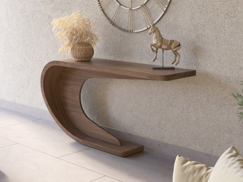 Crest Console Table, Walnut Natural