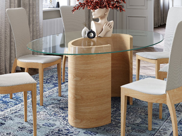 Ellipse dining table, Medium, Oak Natural, seats 6 to 8