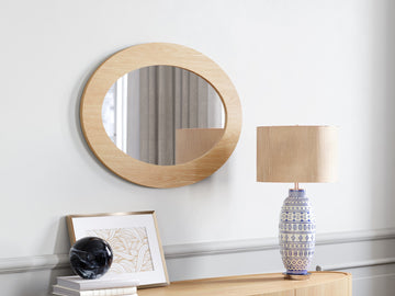 Italy【Wood Frame Mirror】木枠 象嵌 ウォールミラー Italy【Wood