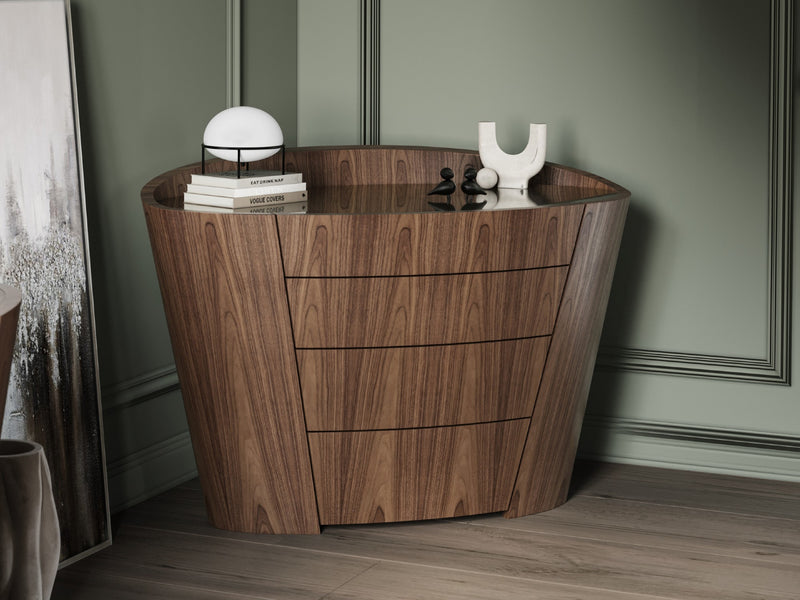 Pebble Chest of Drawers, Walnut Natural