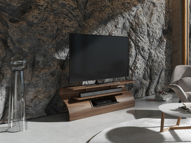 Large, Walnut Natural, shown with 60" TV