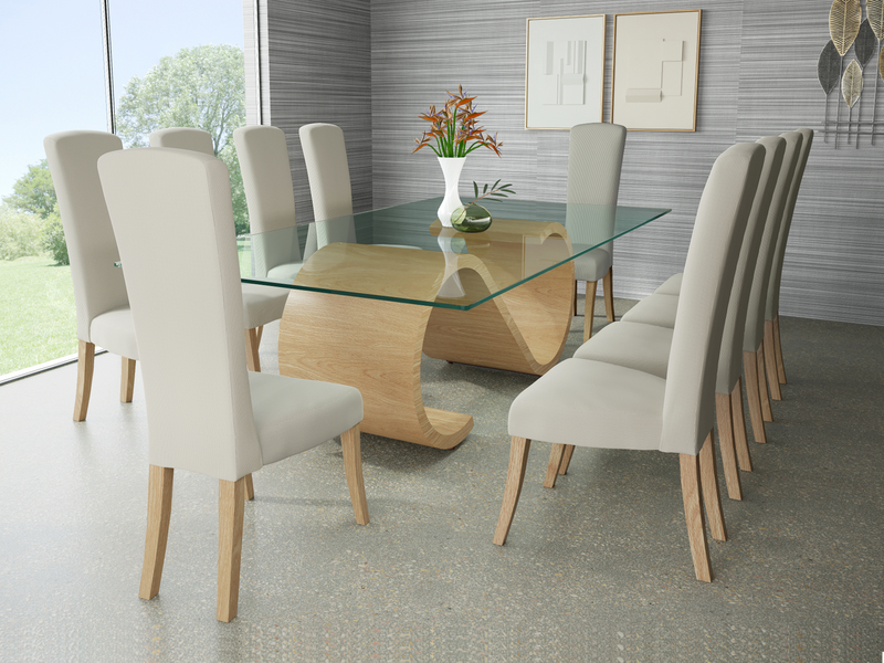 10 seater hot sale glass dining table