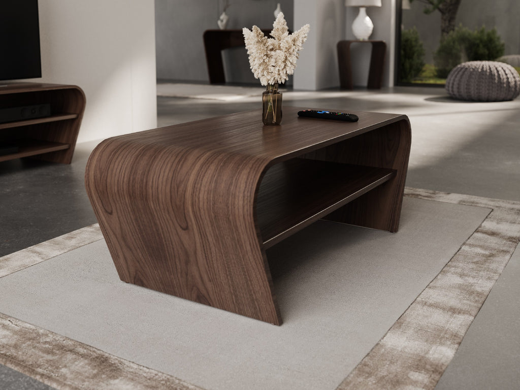 Nena sled coffee table with storage top