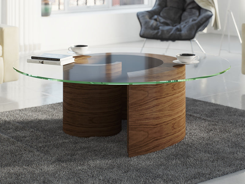Whirl coffee table, Walnut Natural