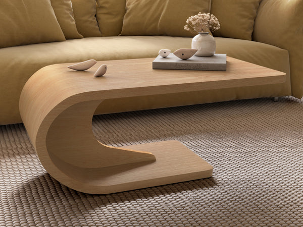 Crest Coffee Table, Oak Natural